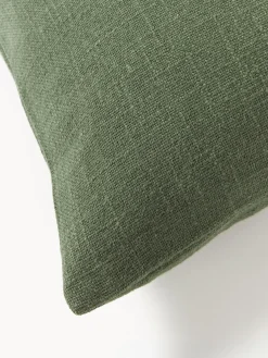 Funda de cojín artesanal con costura decorativa Terre