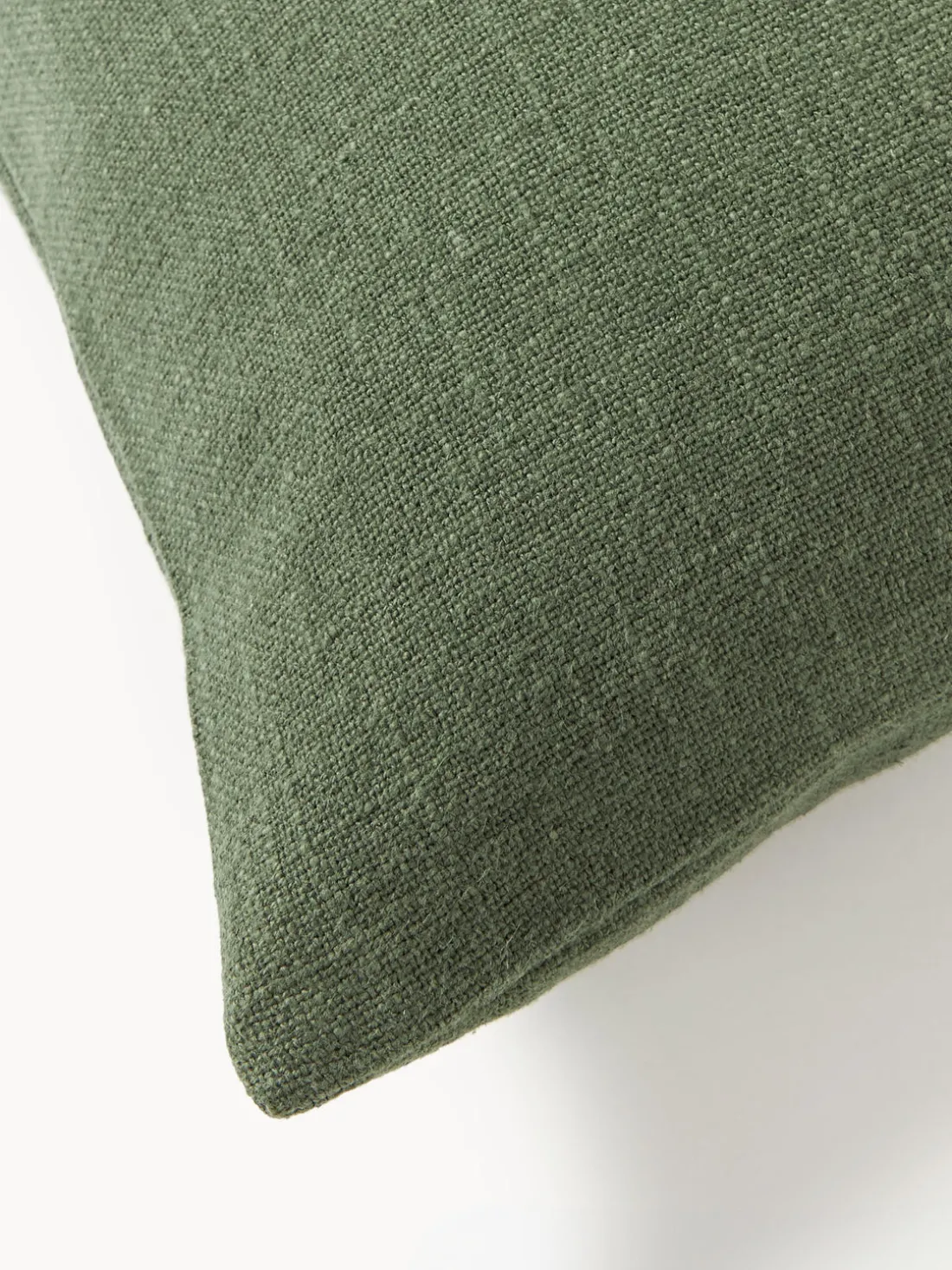 Funda de cojín artesanal con costura decorativa Terre