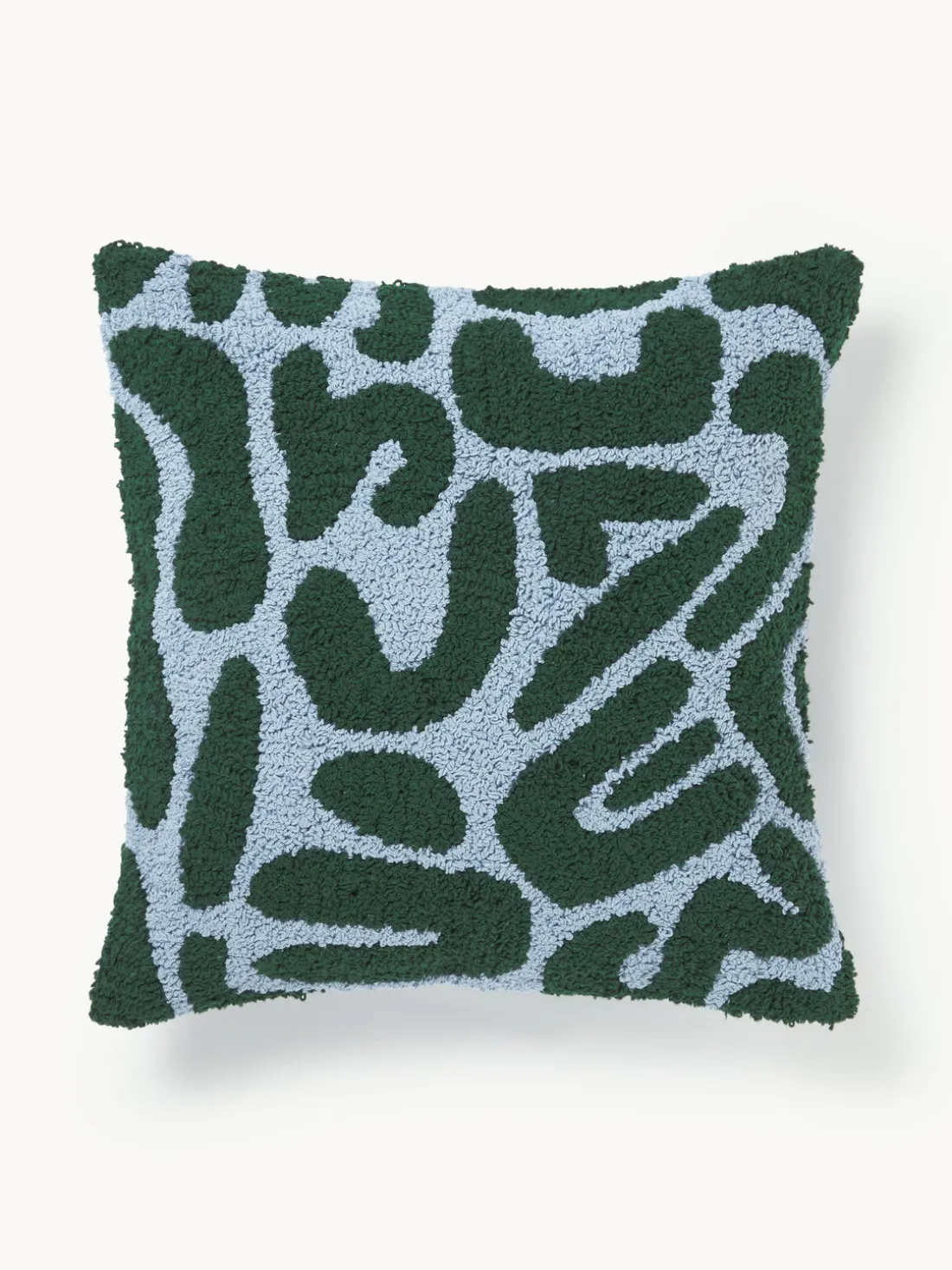 Funda de cojín artesanal con mechones en bucle Soma