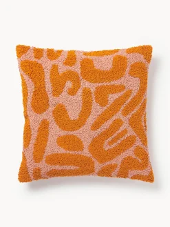 Funda de cojín artesanal con mechones en bucle Soma