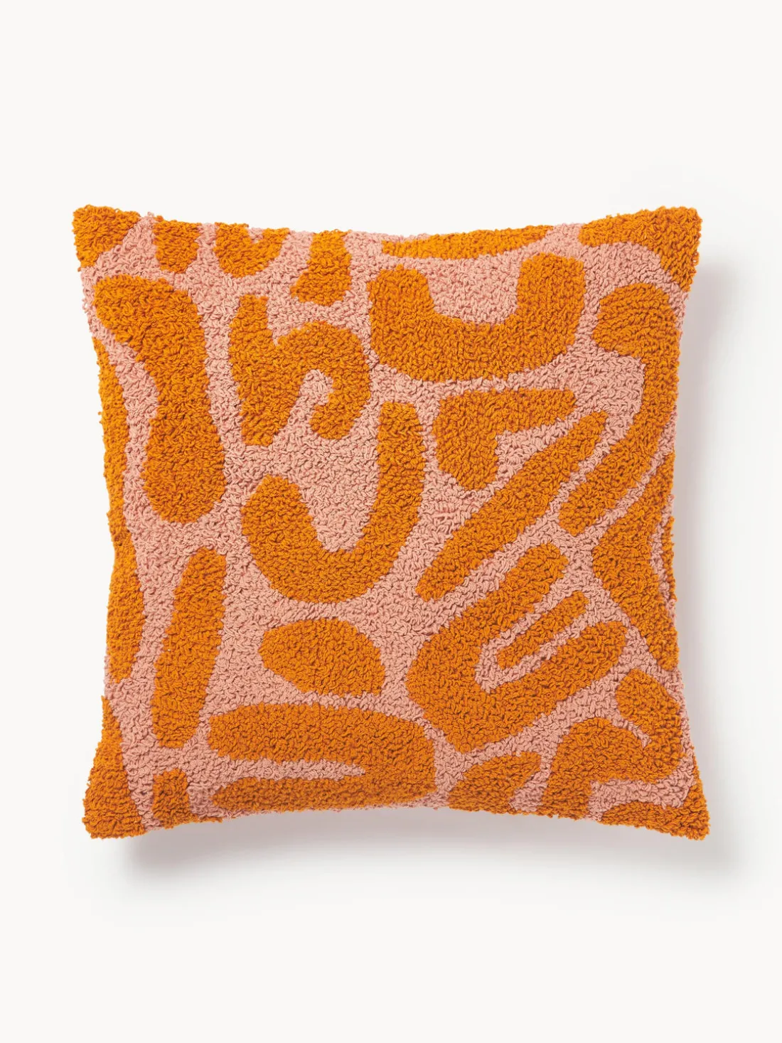 Funda de cojín artesanal con mechones en bucle Soma