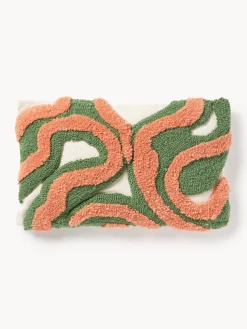 Funda de cojín artesanal con tejido capitoné Jiri