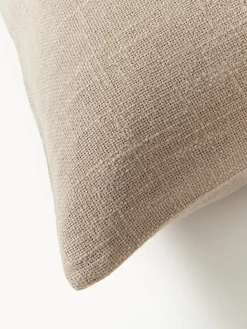Funda de cojín artesanal con costura decorativa Terre