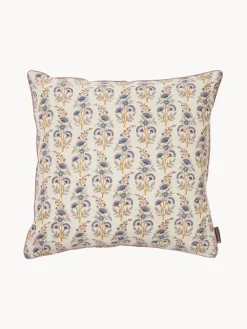 Funda de cojín artesanal con diseño floral Honey