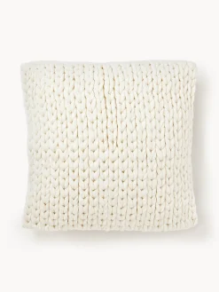 Funda de cojín artesanal de punto grueso Adyna