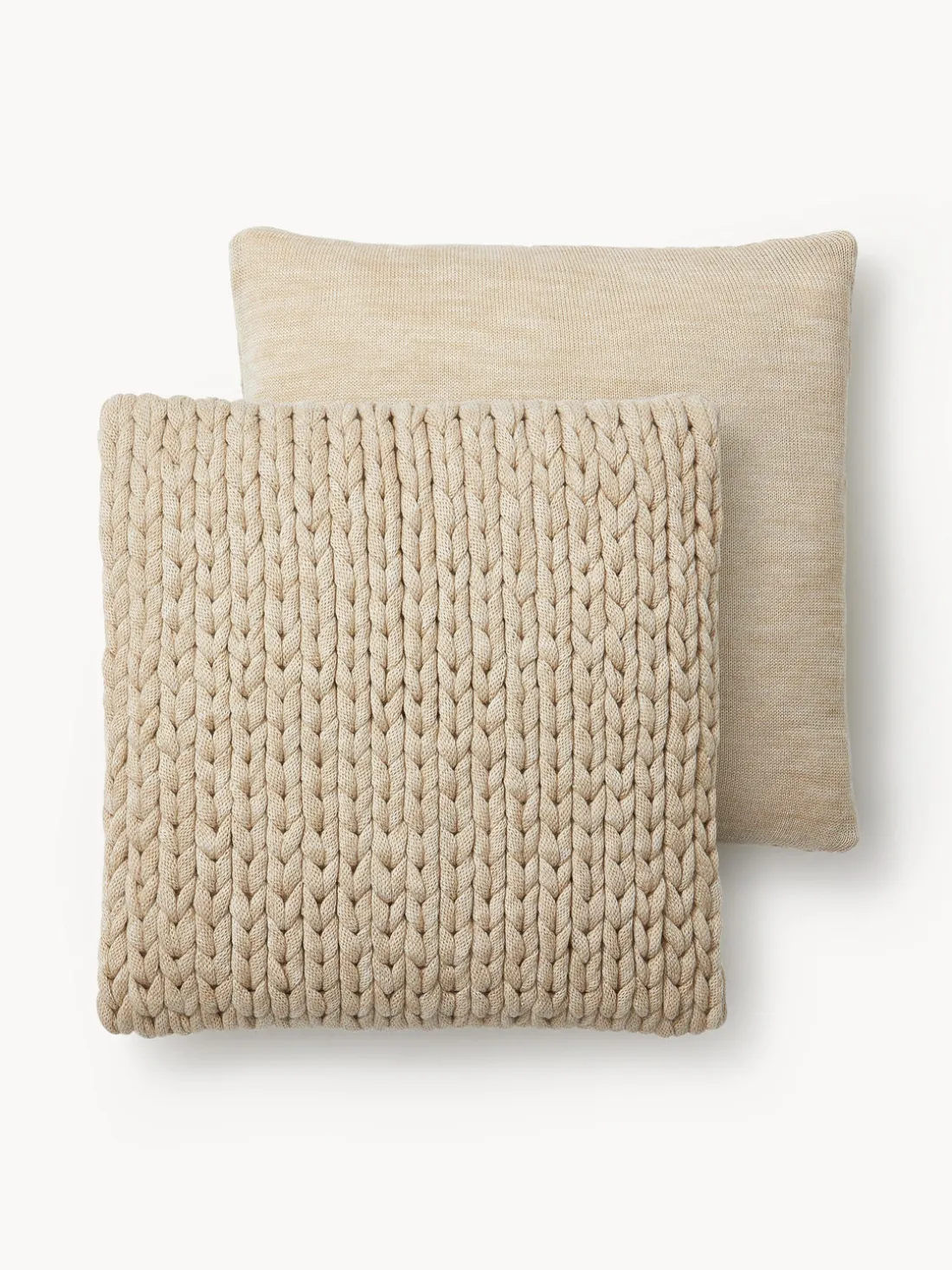 Funda de cojín artesanal de punto grueso Adyna