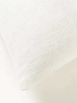 Funda de cojín artesanal de algodón con costuras decorativas Terre