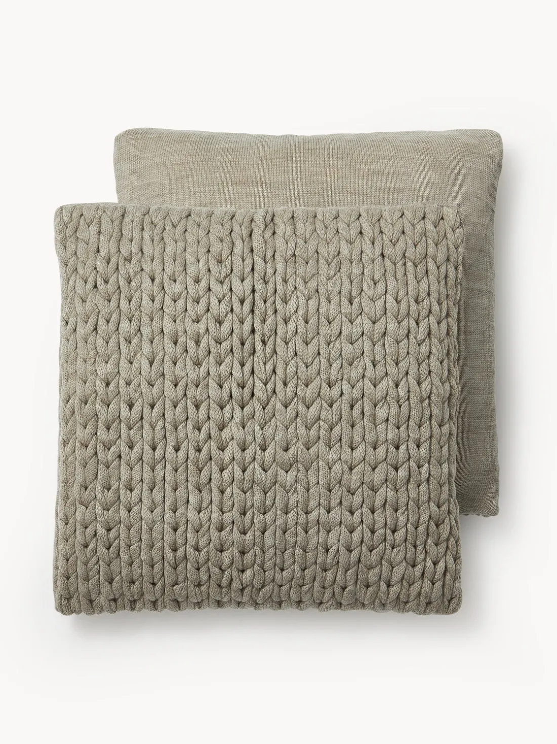 Funda de cojín artesanal de punto grueso Adyna