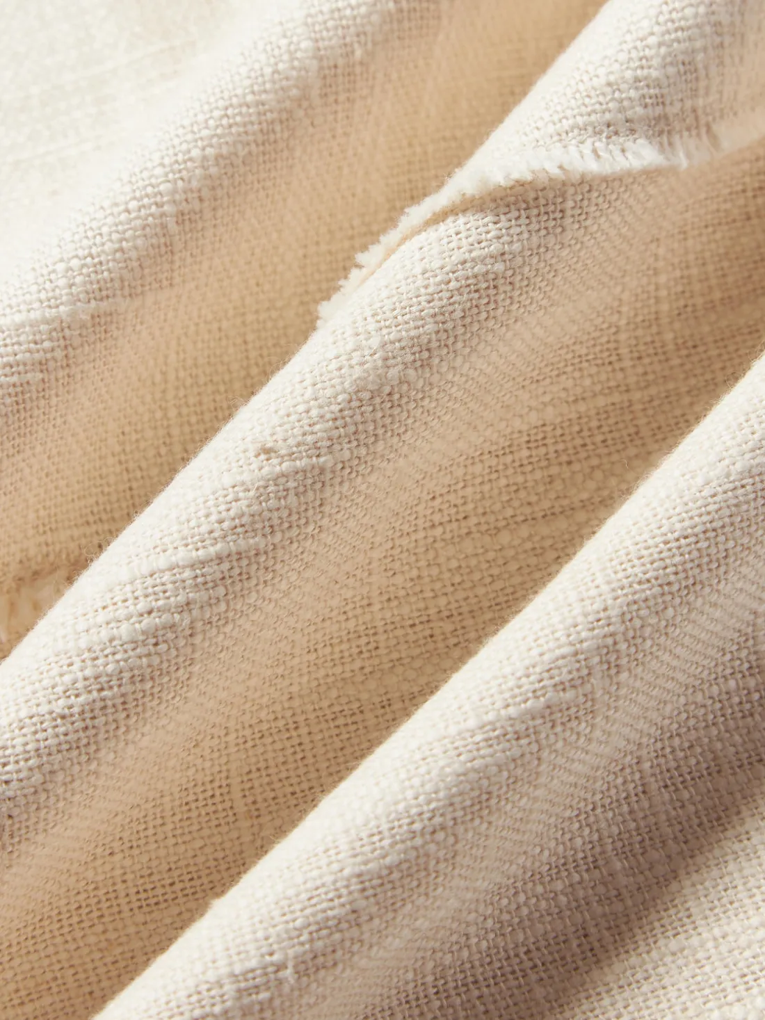 Funda de cojín artesanal de algodón con costuras decorativas Terre