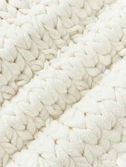 Funda de cojín artesanal de punto grueso Adyna Ow 30x50