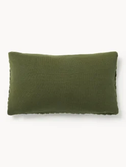 Funda de cojín artesanal de punto grueso Adyna, 30x50 cm