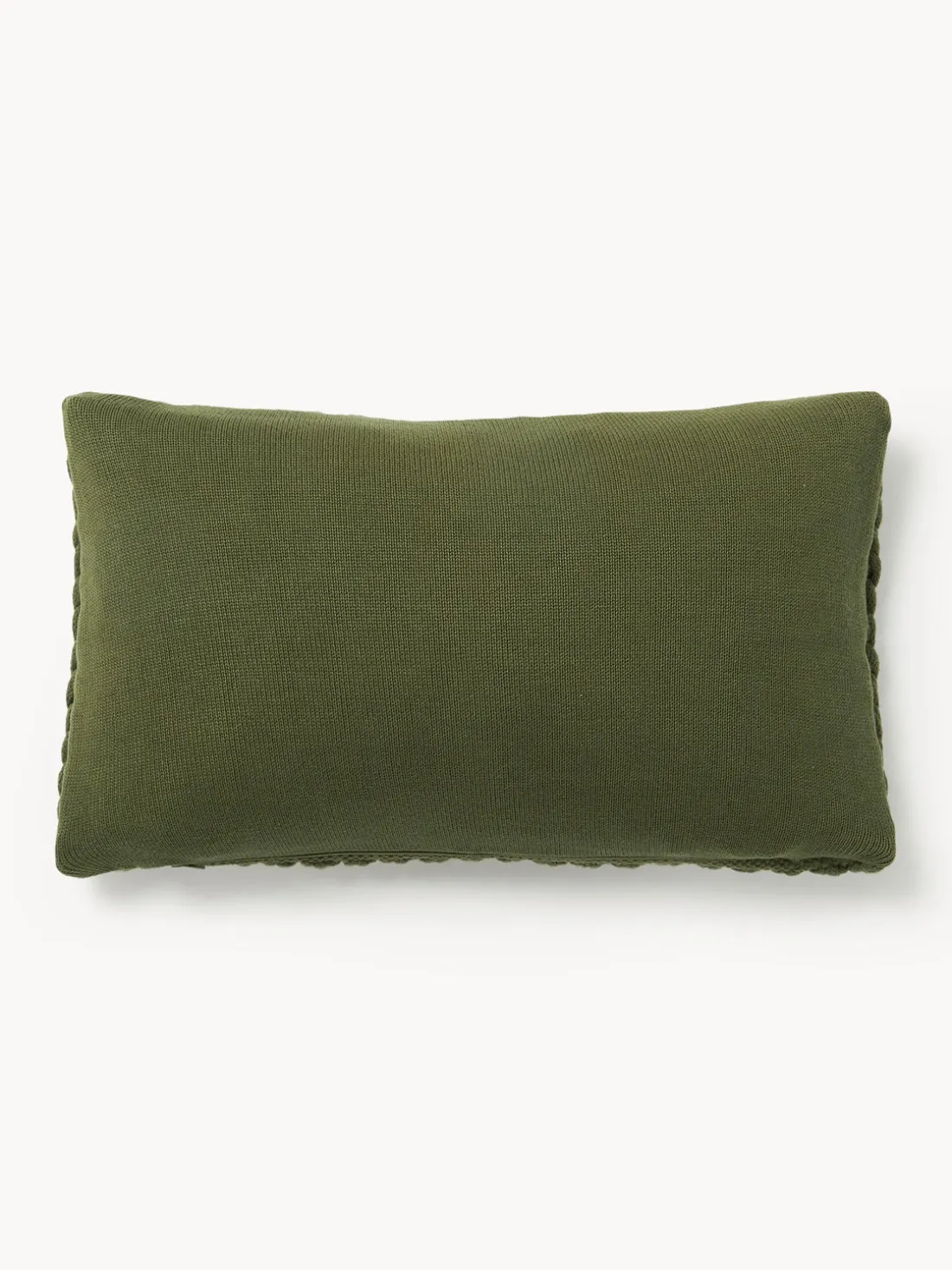 Funda de cojín artesanal de punto grueso Adyna, 30x50 cm