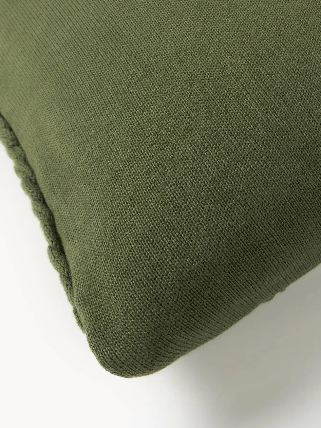 Funda de cojín artesanal de punto grueso Adyna, 30x50 cm