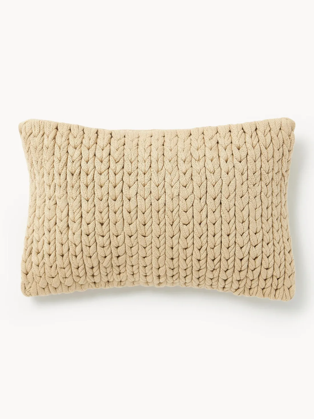 Funda de cojín artesanal de punto grueso Adyna