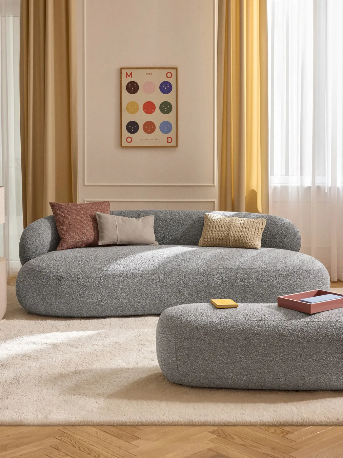 Funda de cojín artesanal de punto grueso Adyna