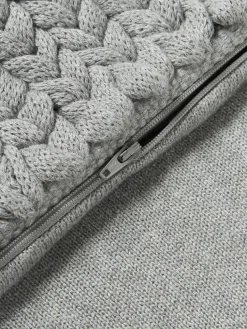 Funda de cojín artesanal de punto grueso Adyna