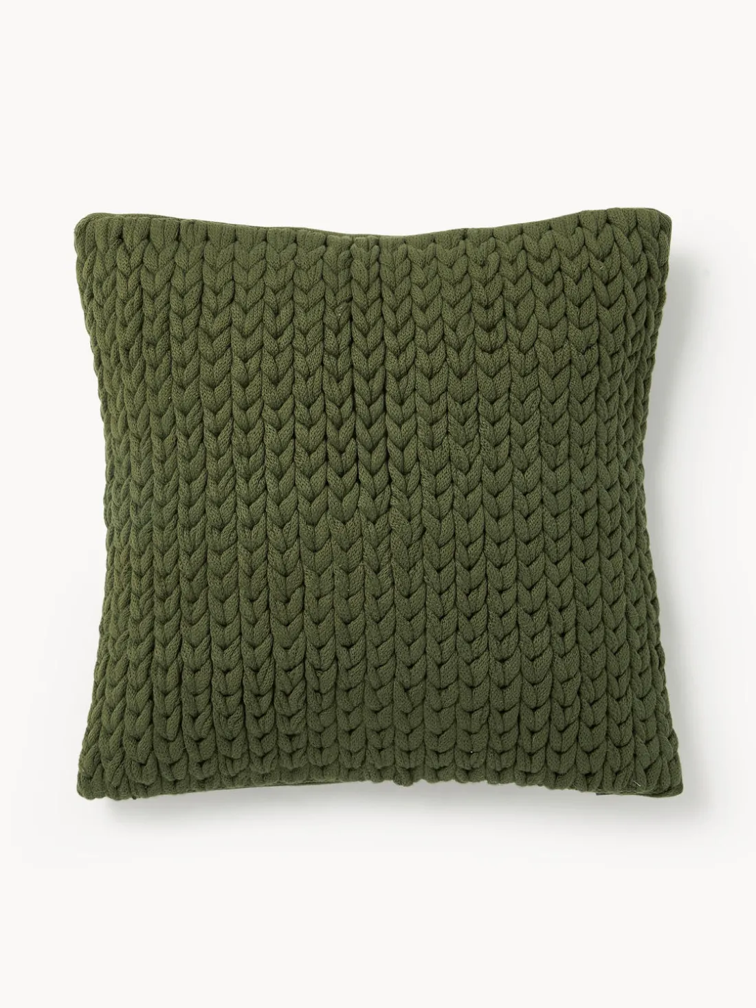 Funda de cojín artesanal de punto grueso Adyna