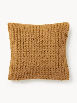 Funda de cojín artesanal de punto grueso Adyna