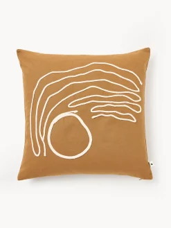 Funda de cojín artesanal de algodón ecológico Jot