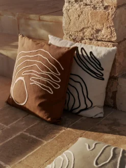 Funda de cojín artesanal de algodón ecológico Jot