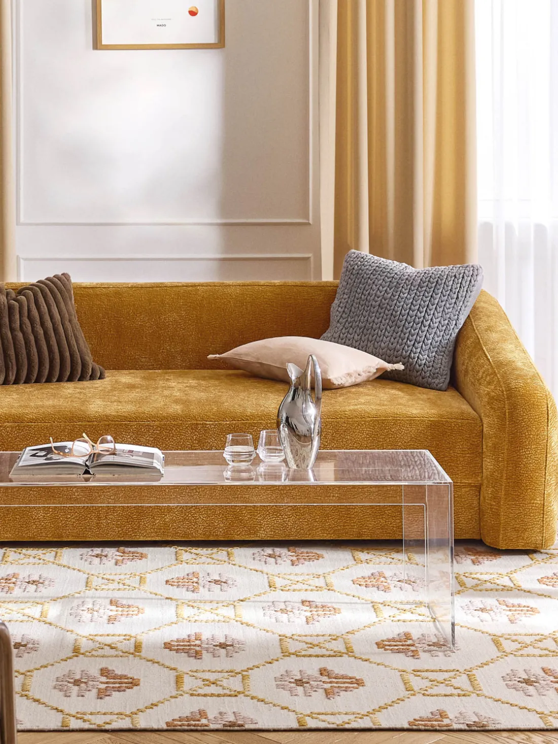 Funda de cojín artesanal de punto grueso Adyna