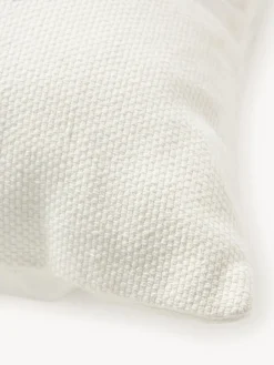 Funda de cojín bordada de algodón texturizada Izad