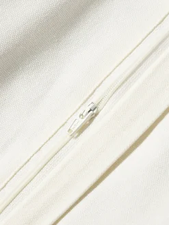 Funda de cojín bordada de algodón texturizada Izad