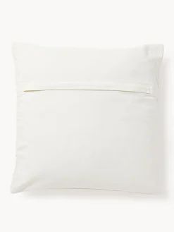 Funda de cojín bordada de algodón texturizada Reza