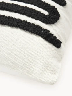 Funda de cojín bordada de algodón texturizada Vahid