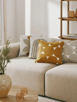 Funda de cojín bordada de algodón Bardia