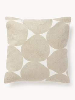 Funda de cojín bordada de algodón Bardia