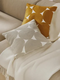 Funda de cojín bordada de algodón Bardia