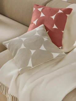 Funda de cojín bordada de algodón Bardia