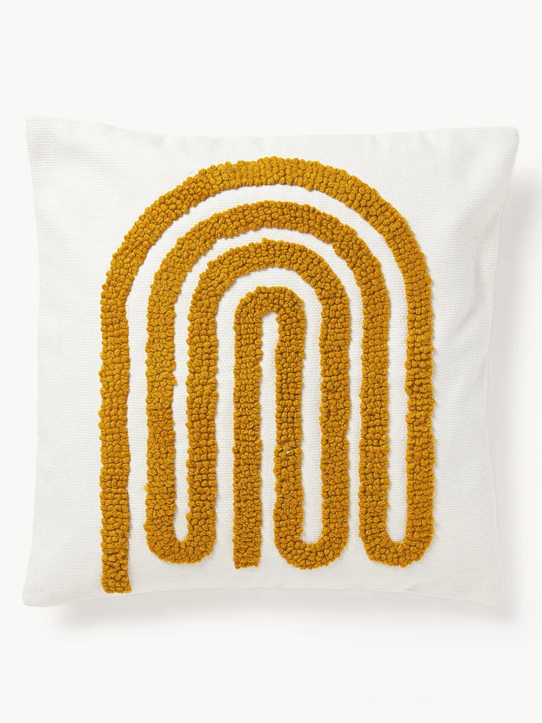 Funda de cojín bordada de algodón texturizada Vahid