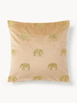 Funda de cojín bordada de terciopelo Elefco