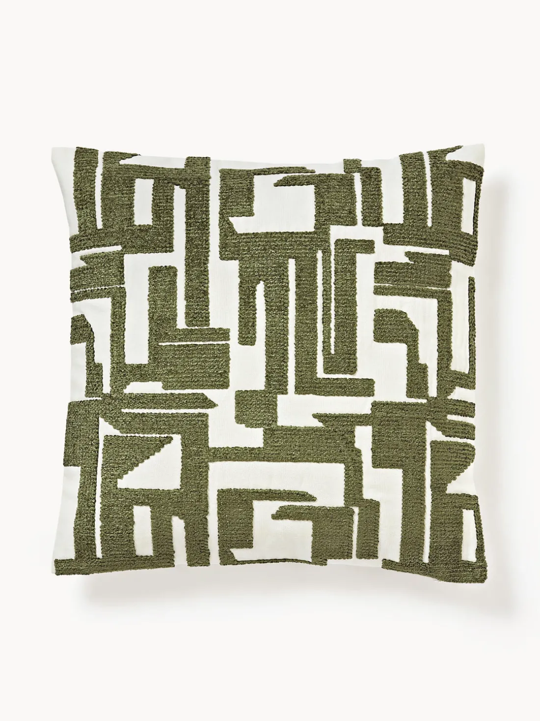 Funda de cojín bordada de chenilla Fran