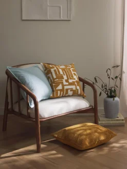 Funda de cojín bordada de chenilla Fran