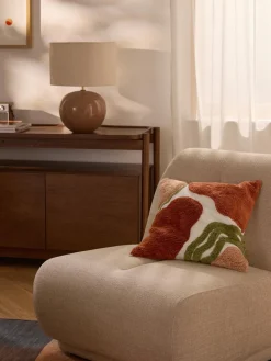 Funda de cojín capitoné con mechones decorativos Coraline