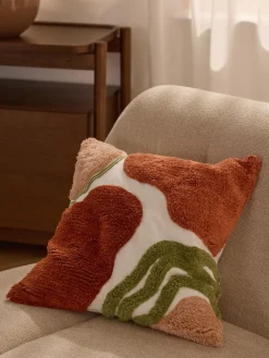 Funda de cojín capitoné con mechones decorativos Coraline