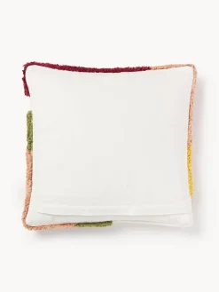 Funda de cojín capitoné con mechones decorativos Malu