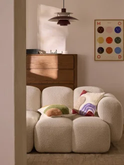 Funda de cojín capitoné con mechones decorativos Coraline