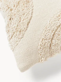 Funda de cojín con adornos empenachados Yara