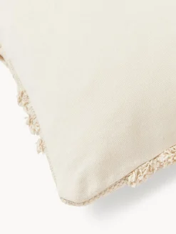Funda de cojín con adornos empenachados Yara