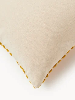 Funda de cojín con inscripción bordada Whatever