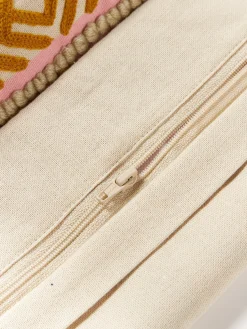 Funda de cojín con inscripción bordada Whatever