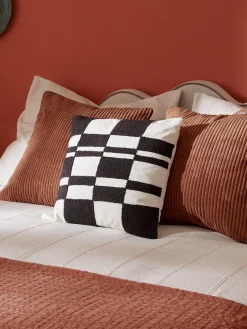 Funda de cojín con tejido a cuadros Scout