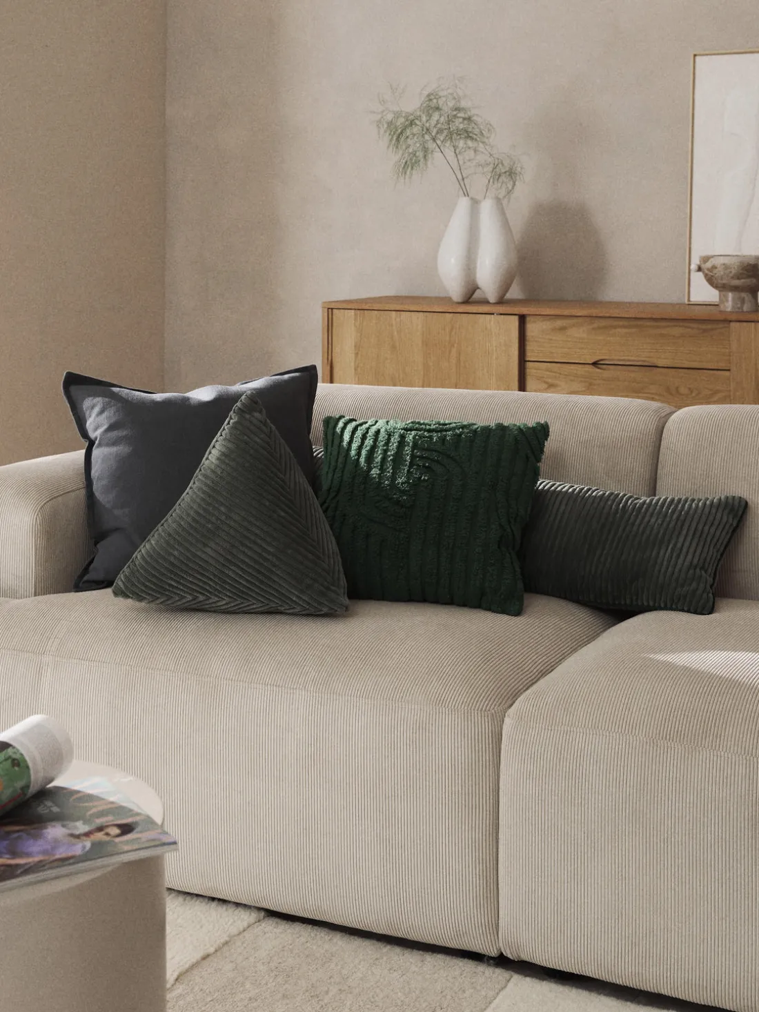 Funda de cojín de algodón Bell