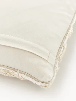 Funda de cojín de algodón con tejido capitoné Sela