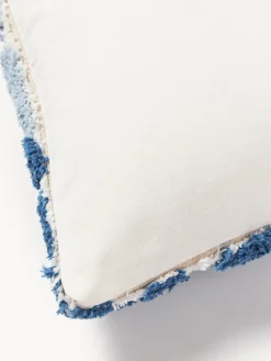 Funda de cojín de algodón capitoné de motivo vegetal Sela