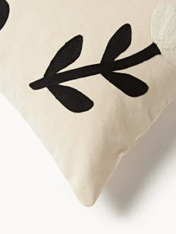 Funda de cojín de algodón con motivo floral Rosita